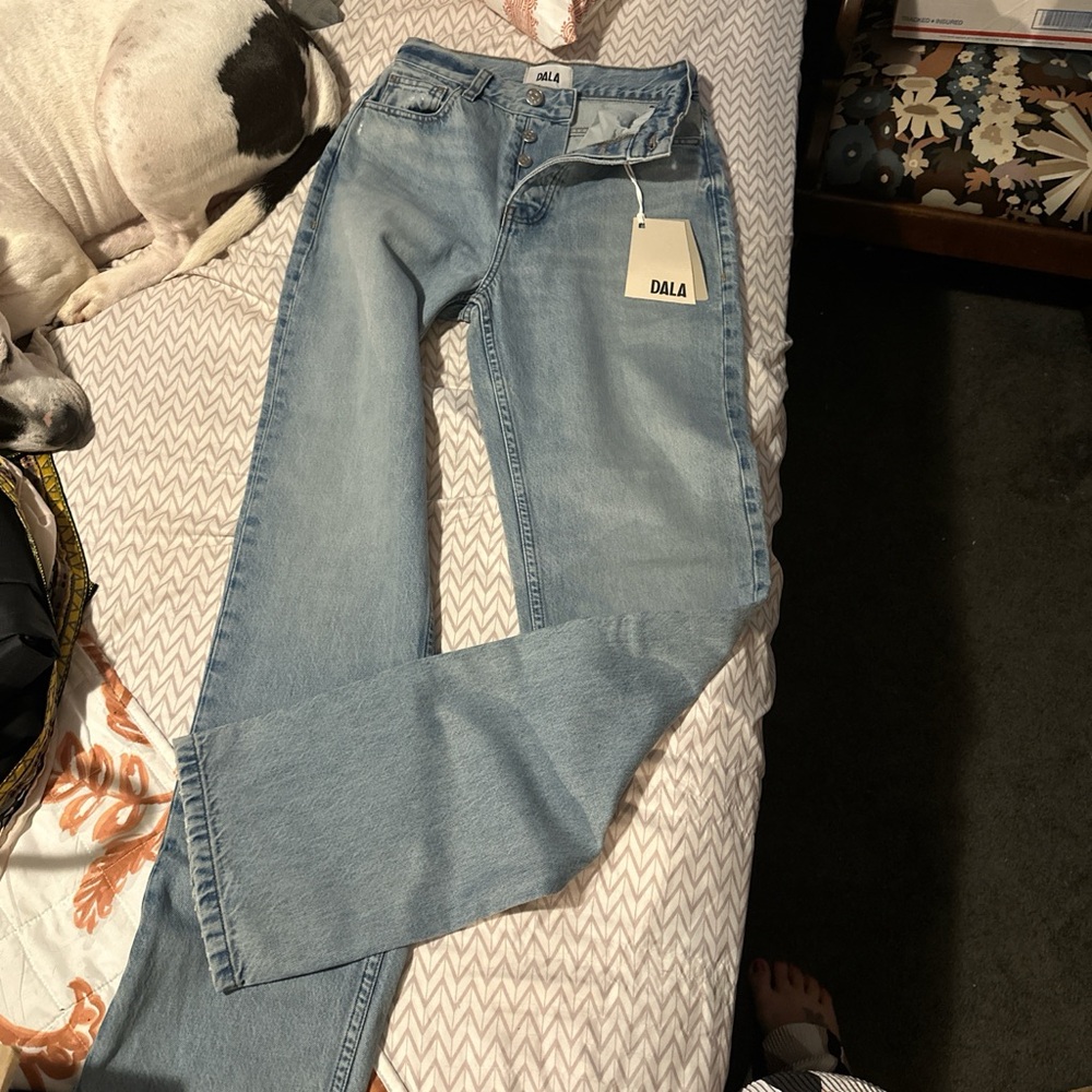 Women's Light Blue Straight-Leg Jeans